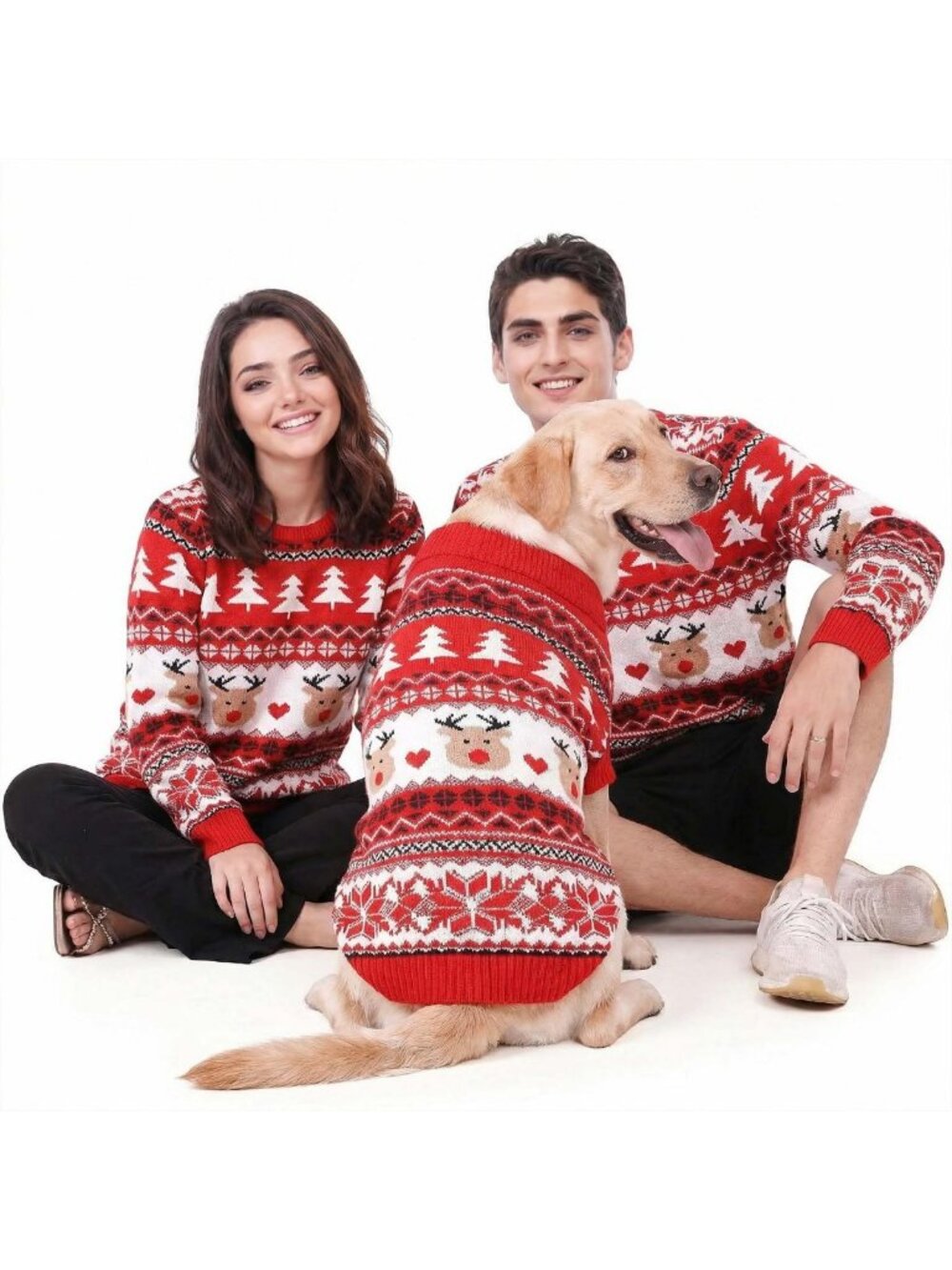 Matching Christmas Sweater Outfits for Dog & Owner - XL Size, Festive Holiday